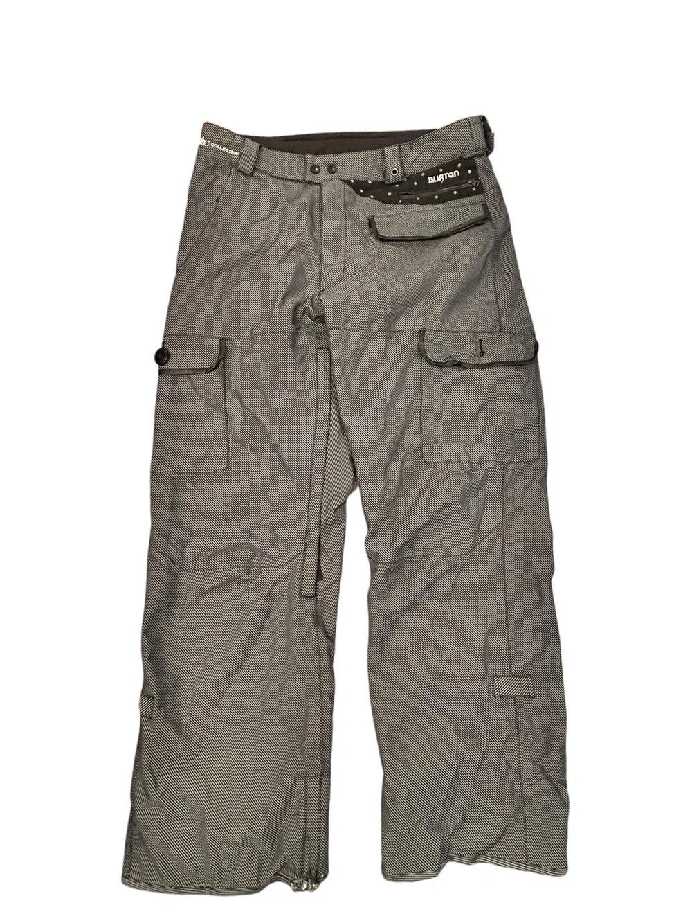 Burton The White Collection DryRide Striped Men's Gray Snowboard Ski Pants L
